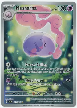Musharna Black Bolt #117/086 2025 Illustration Rare Holo Pokemon Card - Image 1