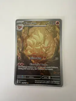 Pokemon Ninetails TCG Sv03: Obsidian Flames Holo Illustration Rare Card 199/197 - Image 1