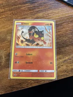 Litten - SM08 - Pokemon Sun & Moon Promo Holo Rare Card NM - Image 1