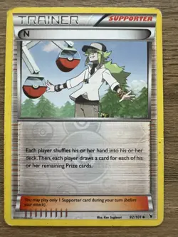 Pokemon N 92/101 BW: Noble Victories 2011 Reverse Holo Card MP - Image 1