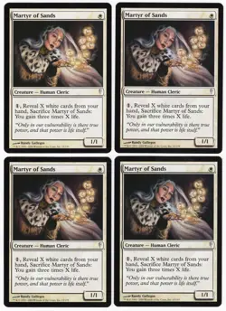 Martyr of Sands x4 4x 2006 Coldsnap PLAYSET White Common Creature MTG NM AZ1 - Image 1