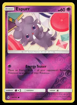 Espurr 44/131 Reverse Holo Common Forbidden Light Pokemon Card - Image 1