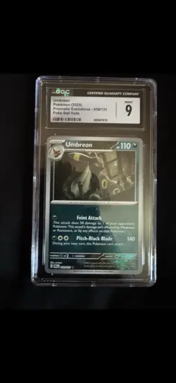 Pokemon Umbreon 059/131 Prismatic Evolutions Holo Rare Master Ball CGC 9 2025 - Image 1