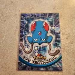 1999 Topps Pokemon TV Animation Edition Series 1 #72 Tentacool Blue Topps Logo - Image 1