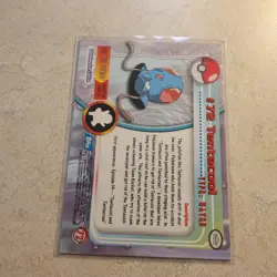 1999 Topps Pokemon TV Animation Edition Series 1 #72 Tentacool Blue Topps Logo - Image 2