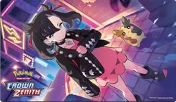 MORPEKO PLAYMAT MARNIE CROWN ZENITH POKEMON NEW RUBBER 23" X 13" TCG Official V - Image 1