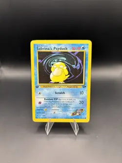 Sabrina's Psyduck 99/132 Gym Challenge Pokemon 1st Edition - MP - Image 1