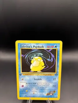 Sabrina's Psyduck 99/132 Gym Challenge Pokemon 1st Edition - MP - Image 2