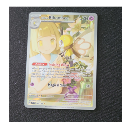 Pokemon TCG Lillie's Ribombee 164/159 SV09 Holo Full Art 70 HP Illustration Rare - Image 1