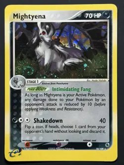 🌀 Mightyena 10/109 Ruby and Sapphire Holo *Swirl *LP Pokemon TCG - Image 1