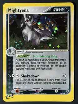 🌀 Mightyena 10/109 Ruby and Sapphire Holo *Swirl *LP Pokemon TCG - Image 2