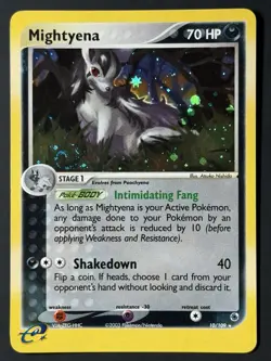 🌀 Mightyena 10/109 Ruby and Sapphire Holo *Swirl *LP Pokemon TCG - Image 3
