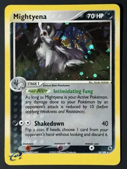 🌀 Mightyena 10/109 Ruby and Sapphire Holo *Swirl *LP Pokemon TCG - Image 4