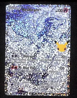 Reshiram 113 Ultra Rare Pokemon Classic Collection Celebrations 114 Holo 2011 - Image 1