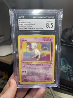 MEW Non-Holo Black Star Promo Pokemon League #8 Pokemon (2000) CGC 8.5 NM-MINT+ - Image 4