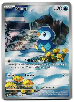 Piplup 098/094 - 🌊 Phantasmal Flames Illustration Rare Pokemon TCG 🖤 - NM - Image 1