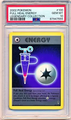 2002 Pokemon Legendary Collection Full Heal Energy #100 PSA 10 - POP 24 - Image 1