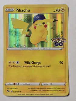 Pikachu 028/078 Pokemon GO Holo - Image 1