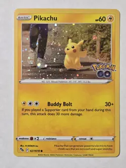 Pikachu 027/078 Pokemon GO Holo - Image 1