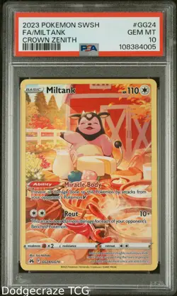 2023 Pokemon Sword Shield Crown Zenith Miltank GG24/GG70 PSA 10 - Image 1