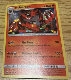 Pokemon TCG Sun & Moon Incineroar 26/149 [Cracked Ice] Holo Rare - Image 1