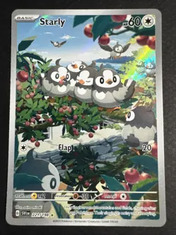 Pokemon TCG Starly IR 221/198 SV01 Scarlet & Violet Base Set LP - Image 1