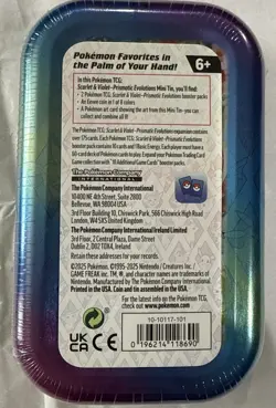 Pokemon TCG Scarlet & Violet Prismatic Evolutions Glacion ❄ Sealed Mini Tin - Image 5
