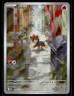 Litleo 139/132 Illustration Rare Mega Evolution Pokemon NM b1 - Image 1
