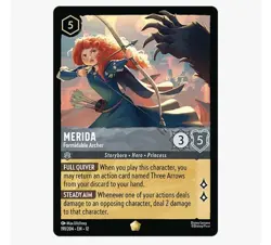 Disney Lorcana NEW wilds unknown LEGENDARY Merida - Formidable Archer 191/204 - Image 1