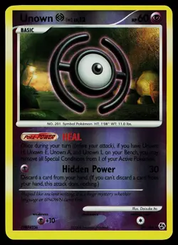 Pokemon Card - Unown [H] Great Encounters 29/106 Rare Reverse Holo - Image 1
