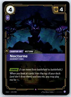 Nocturne - Horrifying Foil Rare Origins 194/298 NM Riftbound Card - Image 1
