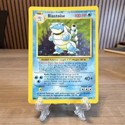 Pokemon Blastoise 2/102 Base Set Holo Rare Stage 2 100 HP Trading Card - Image 1