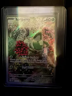 Pokemon Sprigatito Holo TCG Card Paldea Evolved 196/193 Sv02 Near Mint Condition - Image 1