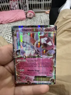 Diancie EX 72/124 Fates Collide Pokemon Card Nintendo Ultra Rare Holo - Lp - Image 1