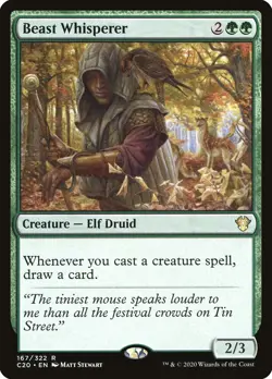 MTG Beast Whisperer Commander 2020 #167 Rare Magic The Gathering - Image 1