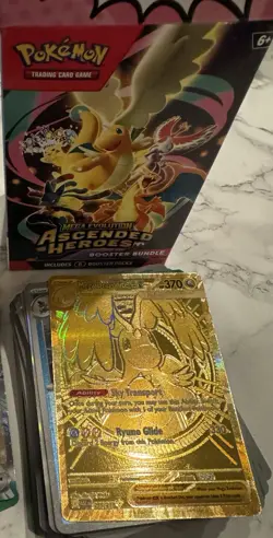 Pokemon Ascended Heroes Mega Dragonite Hyper Rare Gold Foil 295/217 Pack Fresh - Image 1