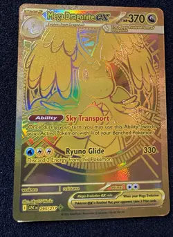 Pokemon Ascended Heroes Mega Dragonite Hyper Rare Gold Foil 295/217 Pack Fresh - Image 3