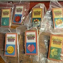 Pokemon SET OF 7 BADGES wizards @1999 Rare Set W/ CA shipping NOS - Image 1