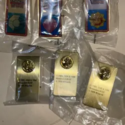 Pokemon SET OF 7 BADGES wizards @1999 Rare Set W/ CA shipping NOS - Image 5