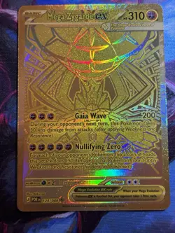 Pokemon TCG Mega Zygarde EX 124/088 POR Gold Secret Rare Full Art Holo 310HP 200 - Image 2