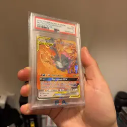 2019 POKEMON SUN & MOON HIDDEN FATES #44 MOLTRES & ZAPDOS & ARTICUNO GX PSA 10 - Image 2