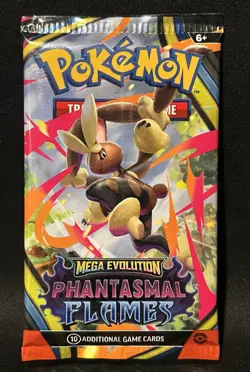 Pokemon Mega Evolution Phantasmal Flames Booster Pack Factory Sealed New - Image 1