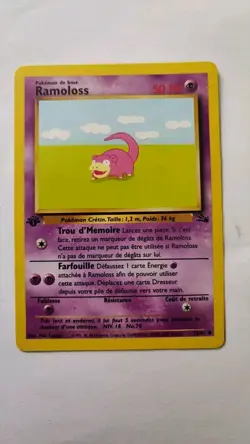 Carte Pokemon Ramoloss 55/62 Edition 1 Wizards Fossile - Image 1