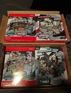 Pokemon Black Bolt and White Flare Binder + Poster Collection Sam's Club Bundles - Image 1
