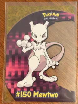 2000 Topps Pokemon TV Animation Mewtwo #150 PC5 Clear Card | Blue Label, NM - Image 1