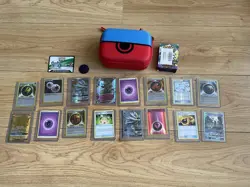 Large Lot Of Pokemon Trading Cards x 76 Plus Case - Image 1