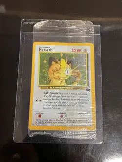 Pokemon WOTC Black Star Promo Card 10 Meowth Factory Sealed NM - Image 1