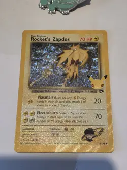 Pokemon TCG Rocket's Zapdos Holo Rare Card 15/132 Celebrations Series - Image 2