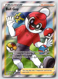 Ball Guy 065/072 Ultra Rare Shining Fates Pokemon Holo 2021 NM - Image 1