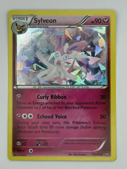 Pokemon Sylveon 72/111 Furious Fists Cracked Ice Holo Rare Promo HP/DMG - Image 1